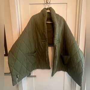 Madewell Sage Green Quilted Wrap